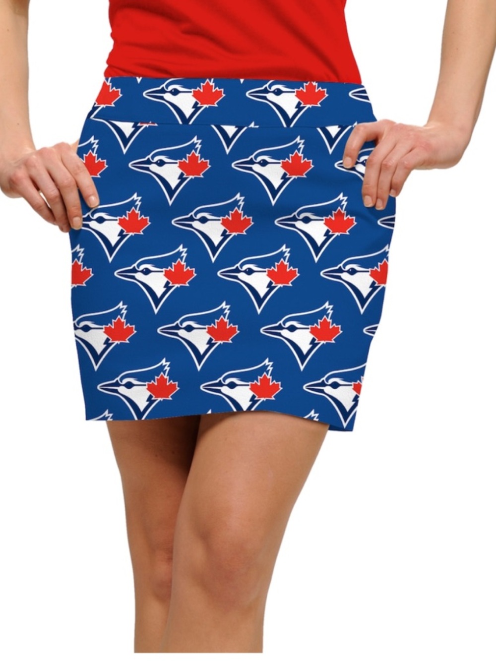 Loudmouth Blue Red White Toronto Blue Jays Patterned Skirt